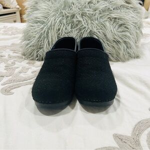 Dansko Black Wool Felt Professional Clogs Comfort Work Shoes Womens 7